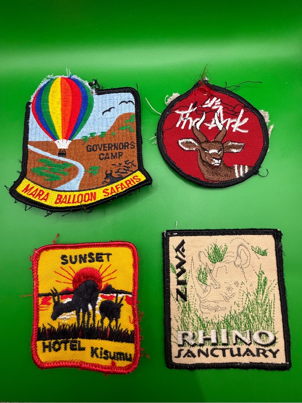Set of 4 Vintage Safari Patches